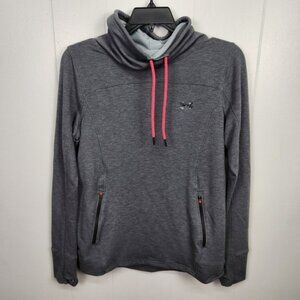 Under Armour  Hooded Sweatshirt  Womens Large‎ Gray Funnel Neck Hoodie Pullover
